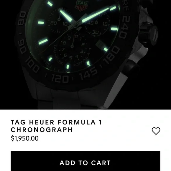 New unused authentic with warranty card Tag Heur Formula 1 chronograph watch - Picture 10 of 17